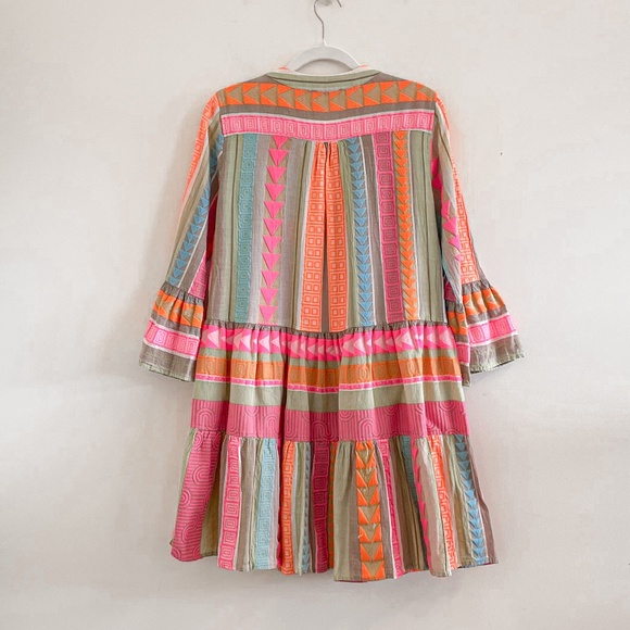 Devotion Twins Embroidered Ella Tunic Dress Multi S NWOT - Picture 11 of 13